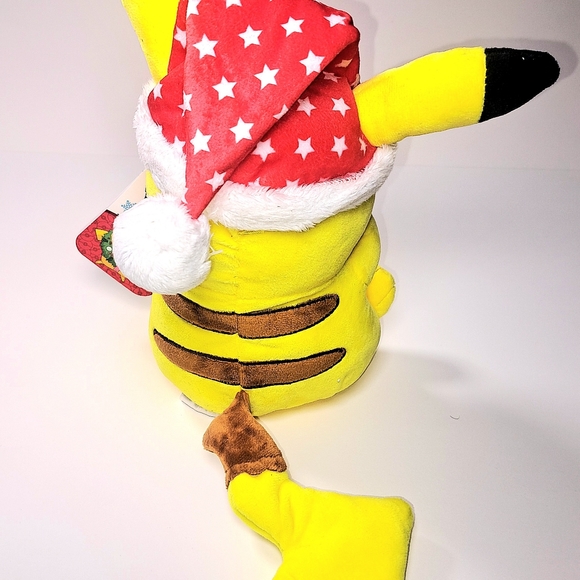 Pokemon Seasonal Christmas Holiday Pikachu Star Hat Plush 8" - Picture 7 of 7